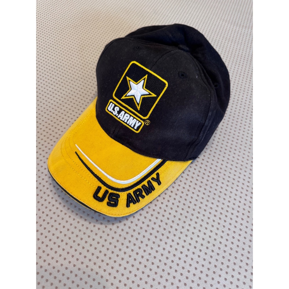 US Army Strong Baseball Cap Hat Black Yellow Embroidered Go Army Reserves